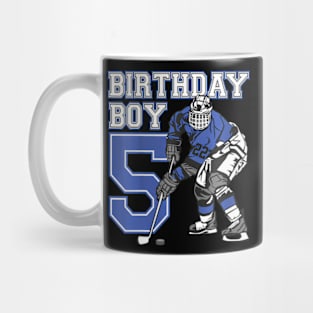 Kids 5 Year Old Ice Hockey Themed Birthday Party 5Th Boy Mug